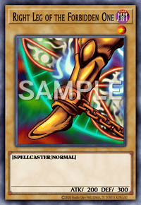 Ultra Rare Unlimited NM 3Q6 Right Leg of the Forbidden One YGLD-ENA18 
