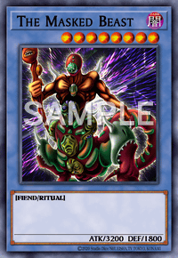 DL2-001 Super Rare YuGiOh The Masked Beast Limited Edition Heavily Played
