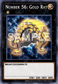 3 x Yu-Gi-Oh Card super rare holo - NM/Mint ZTIN-EN013 NUMBER 56: GOLD RAT 